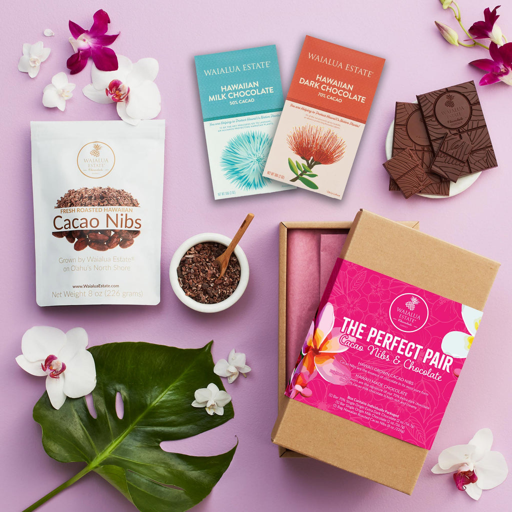 Roasted Cacao Nibs & Chocolate Box Set – Waialua Estate